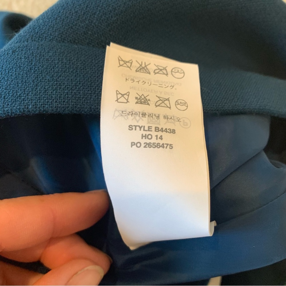 J.Crew Box Pleat Crepe Mini Skirt NWT in Teal Caravan Blue - Size 2 - Picture 9 of 10